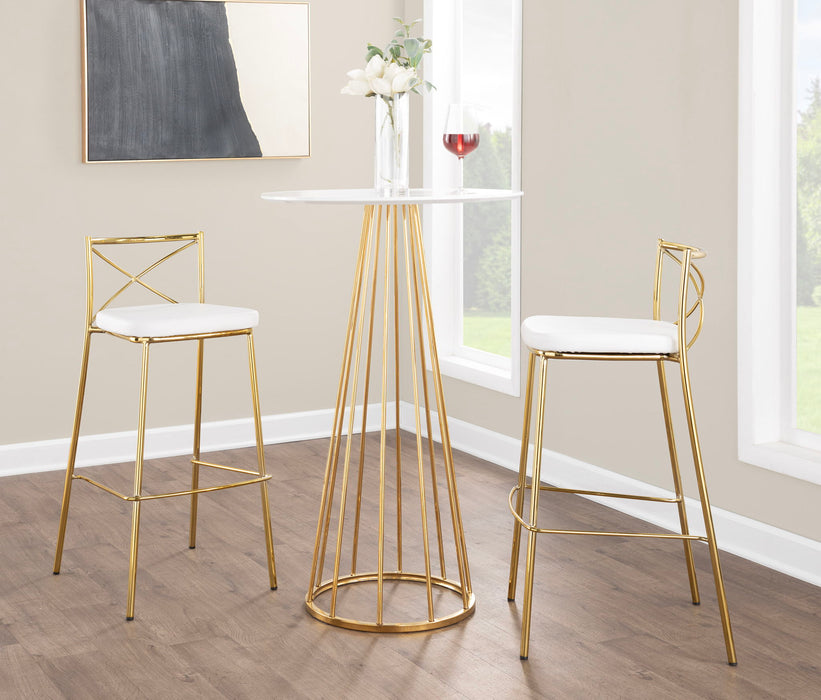 Modern Charlotte - Contemporary Fixed Height Barstool (Set of 2)