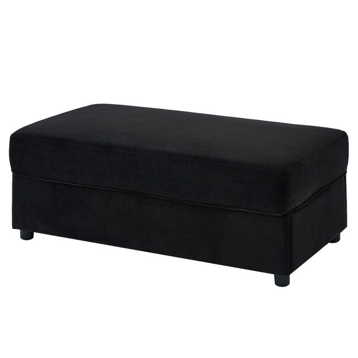 Modern Style Armchair Chaise Lounge Sofa Couch With Movable Storage Ottoman, USB Ports, Cup Holders, Phone Holder, Side Pockets