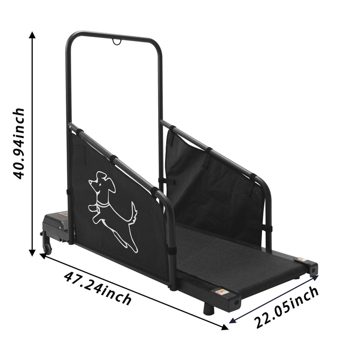 Dog Treadmill For Medium Dogs Running Machine With Non Slip Belt And Remote Control - Black