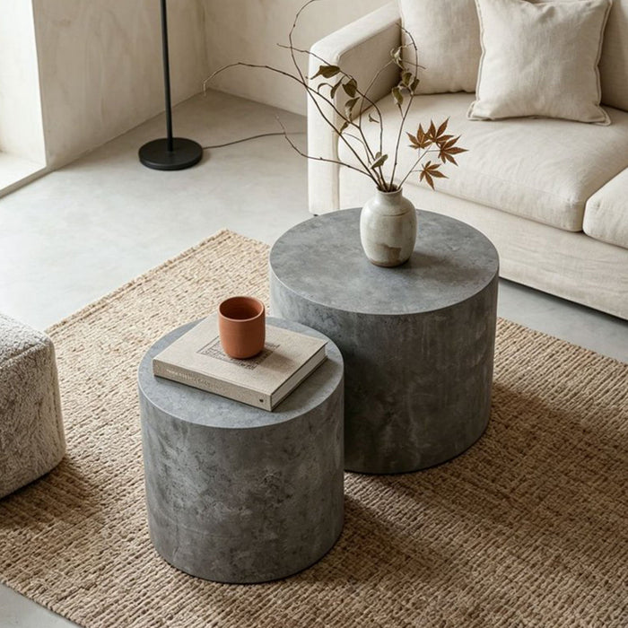 Modern Round Nesting Coffee Table (Set of 2)