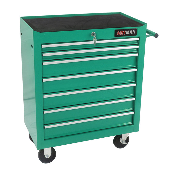 7 Drawers Multifunctional Tool Cart With Swivel Wheels
