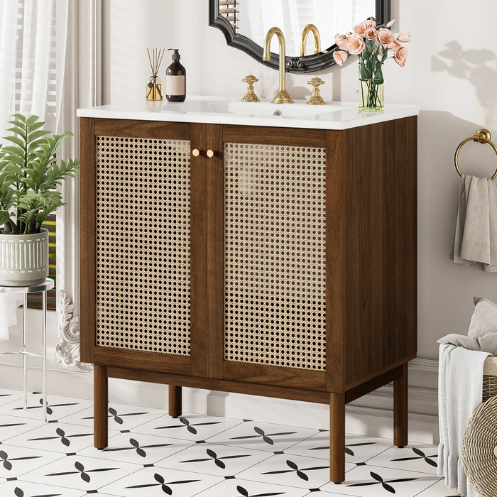 Bathroom Vanity Cabinet With Doors, Soft Close Design