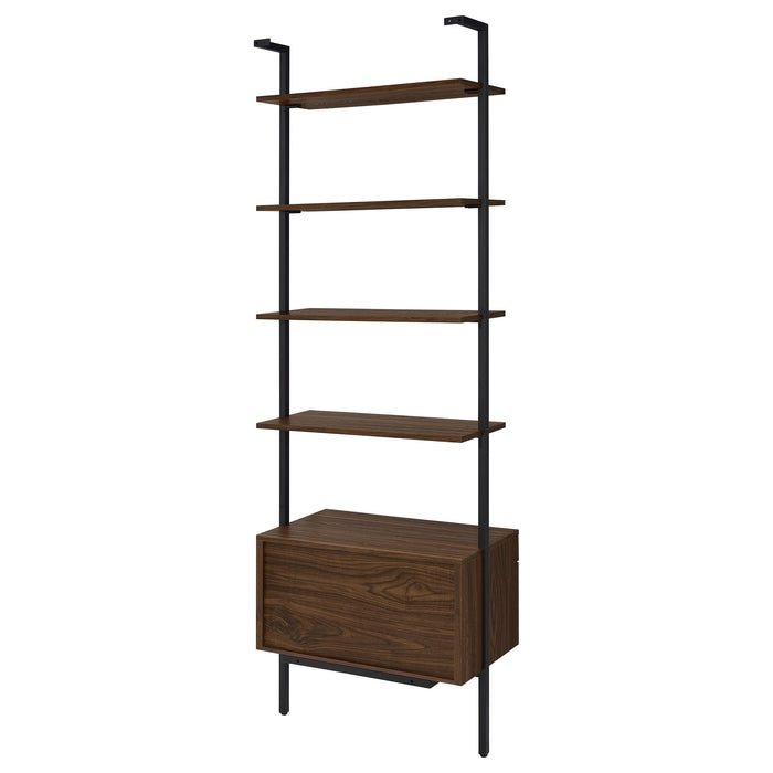 Wendell - 4 Shelf Storage Wall Bookshelf - Walnut