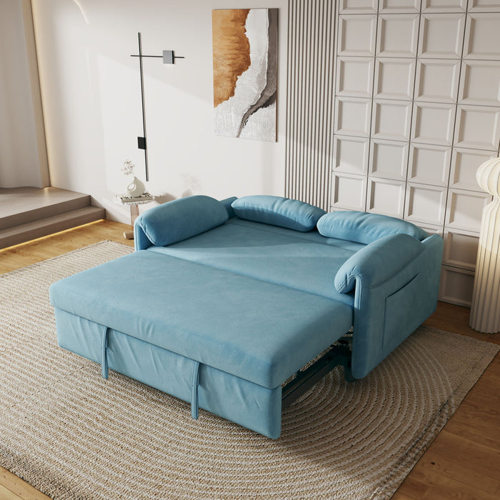 Sofa, Dual Purpose Lounge With Retractable Queen Size Bed