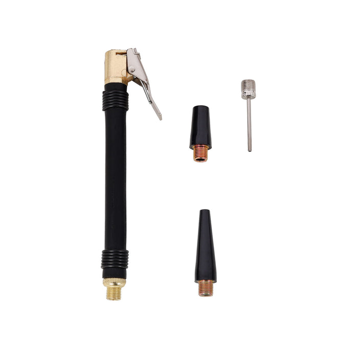 Heavy Duty 12V Air Compressor, Tire Inflator With Pressure Gauge, Compact Size - Black / Orange