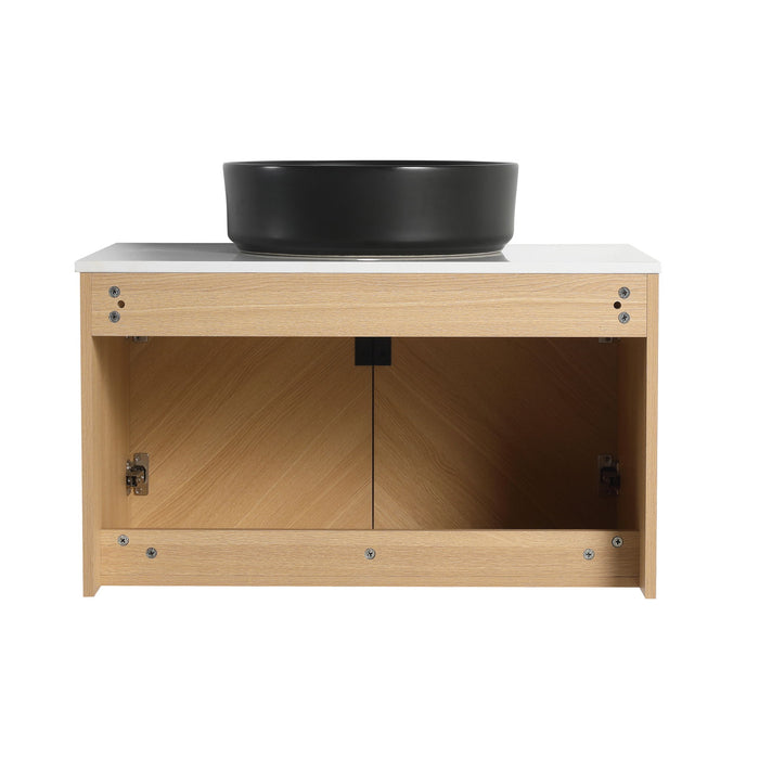 Wall Mounted Bathroom Vanity With Art Sink