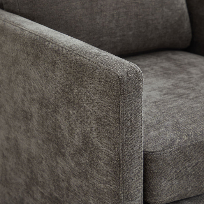 Square Upholstered Swivel Accent Chair