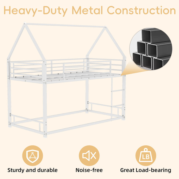 Bunk Bed With Safety Guardrails, No Box Spring Needed
