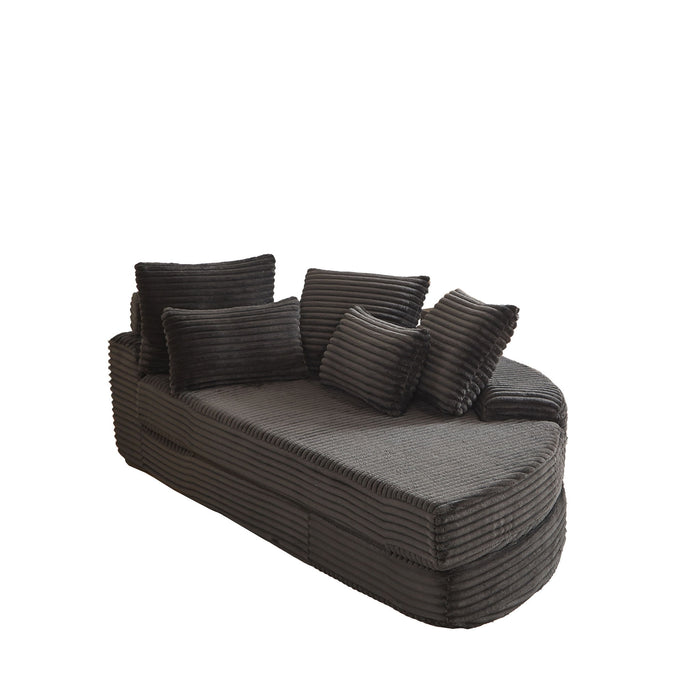 Semi Circular 2 In 1 Sofa Bed With Neck Pillow
