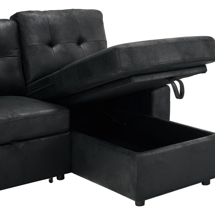 Convertible Sectional Sofa Bed With Pull Out Sleeper And Storage