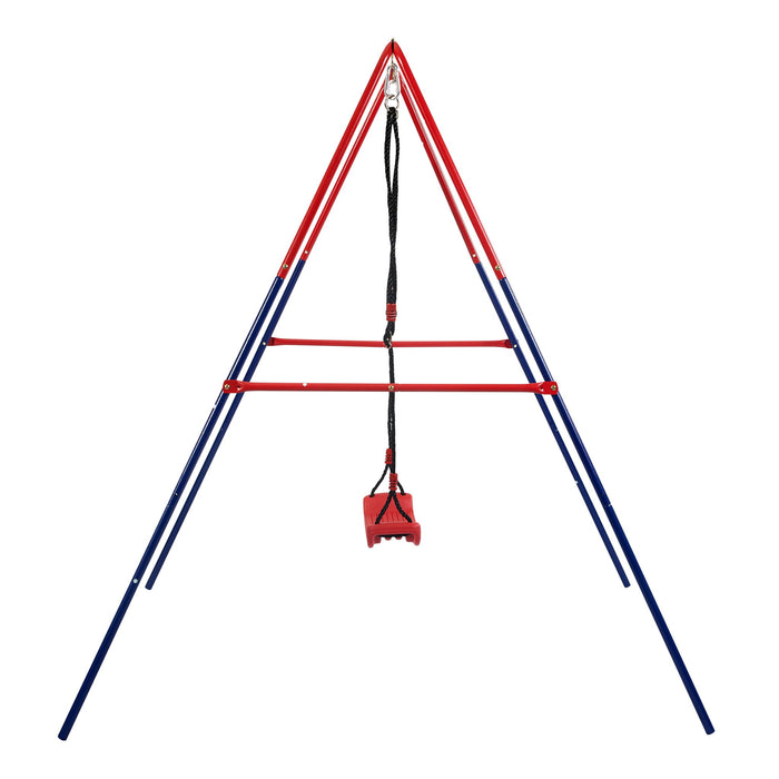 Xiunan Leisure - 2 In 1 Baby Swing Set Safe Playground Accessory - Blue / Red