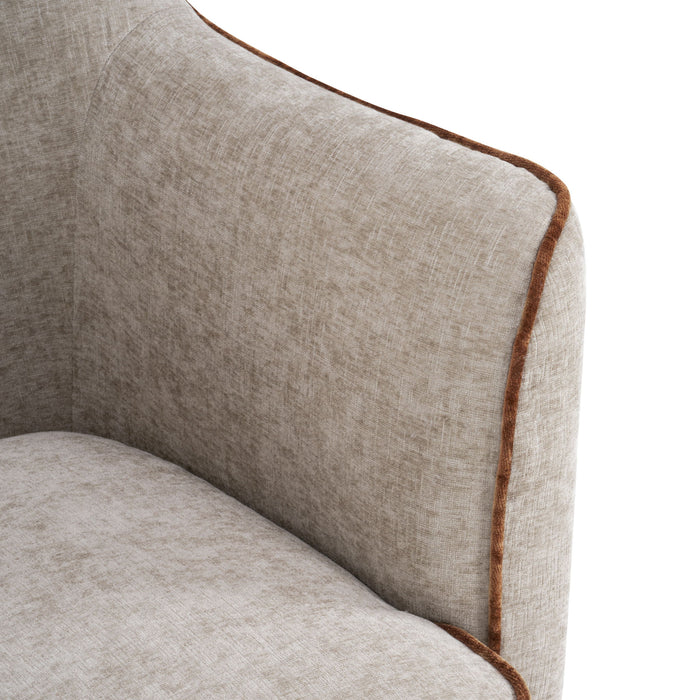 360° Swivel Accent Chair With Flared Arms