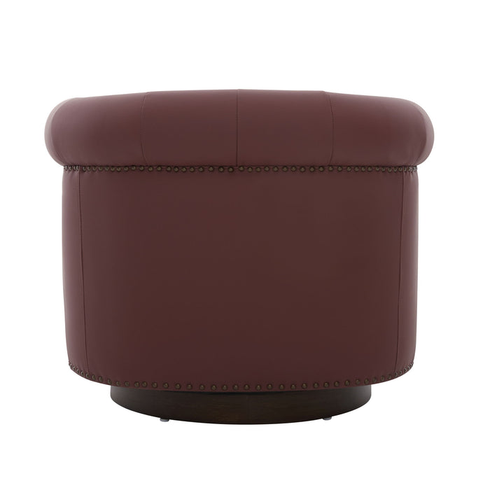 360° Swivel Accent Chair With Curved Back
