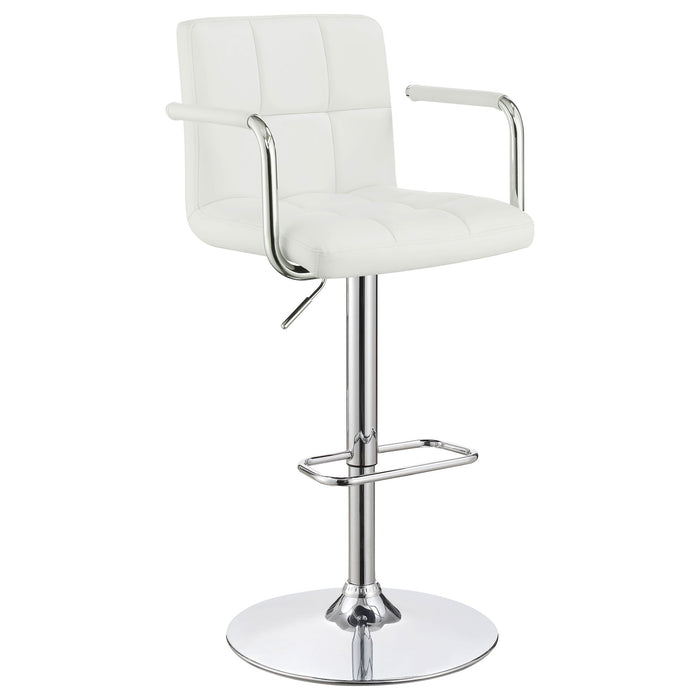 Letitia - Adjustable Height Bar Stool - White