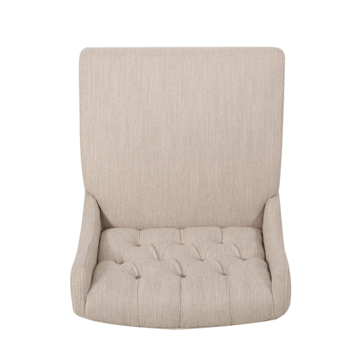 Solstara - Upholstered Dining Barstool With Button Tufted And Wing Back