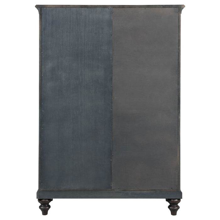 Berwick - 6 Drawer Chest With Door - Dark Oak