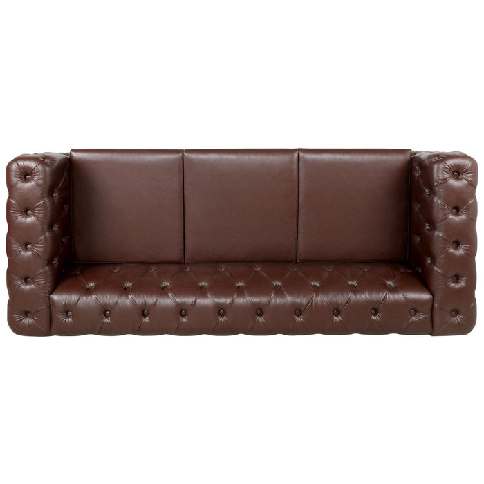 Square Arm Removable Cushion 3 Seater Sofa