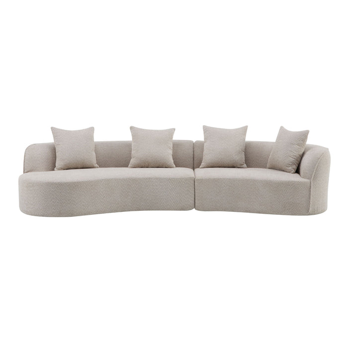 Elegant Curved Sectional Sofa With Full Foam Comfort