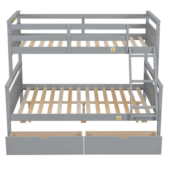 Bunk Bed With Ladder And Safety Guardrail