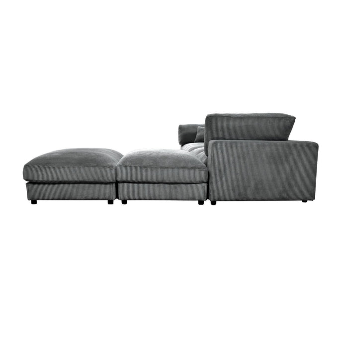 Upholstered Modular Sectional & Custom Configuration And Toss Pillows
