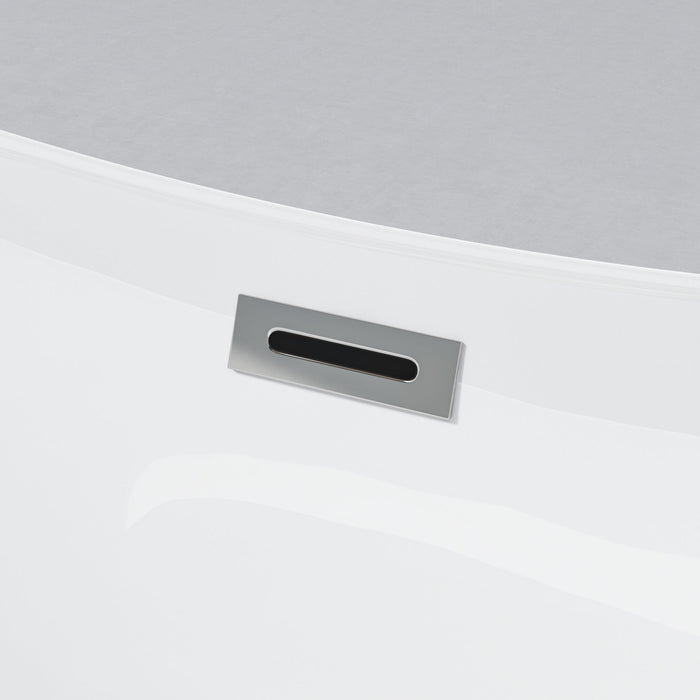 Freestanding Tub With Overflow And Pop Up Drain, Ergonomic Design