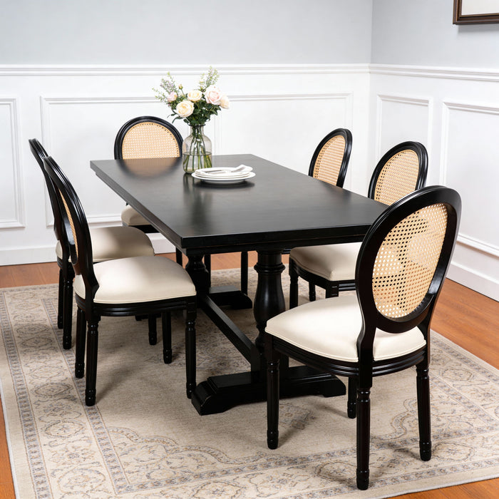 French Country Dining Chairs With Round Back (Set of 2)