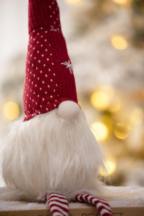 Christmas Gnomes Decorations, Christmas Table Home Ornaments For Holiday Party Gifts (Set of 2) - White / Red