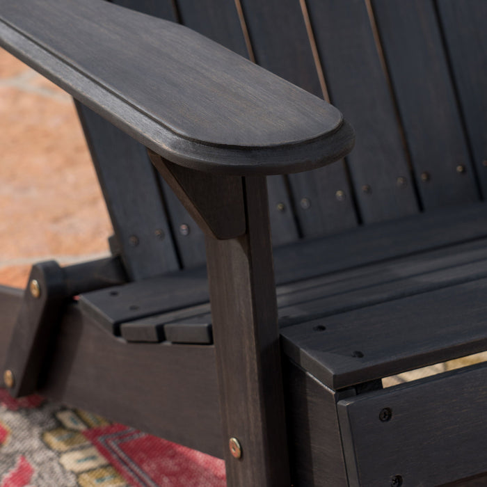 Outdoor Adirondack Rocking Loveseat With Hand Crafted Details