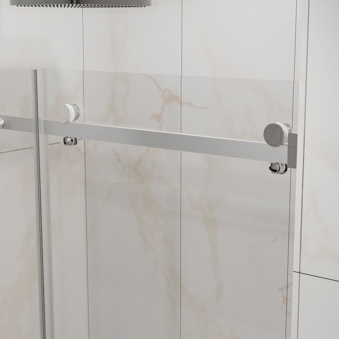 Frameless Tub Sliding Shower Door With Easy Clean Coating