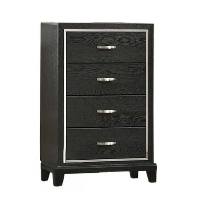1 Piece Chest Tapered Legs Bedroom Furniture - Black