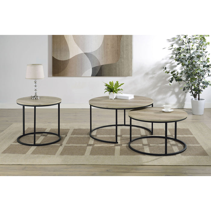 Arrize - Round Side End Table - Pine Wood