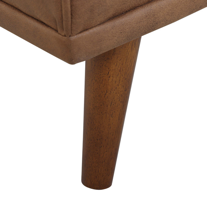 Tufted Convertible Sofa With Cup Holders - Brown