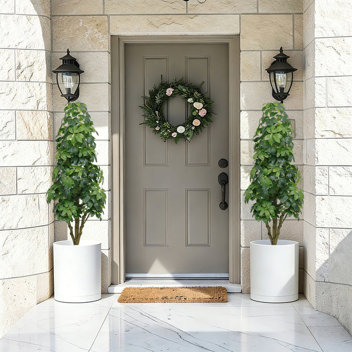 Realistic Faux Tree With Lifelike Foliage For Indoor And Outdoor Use - Green