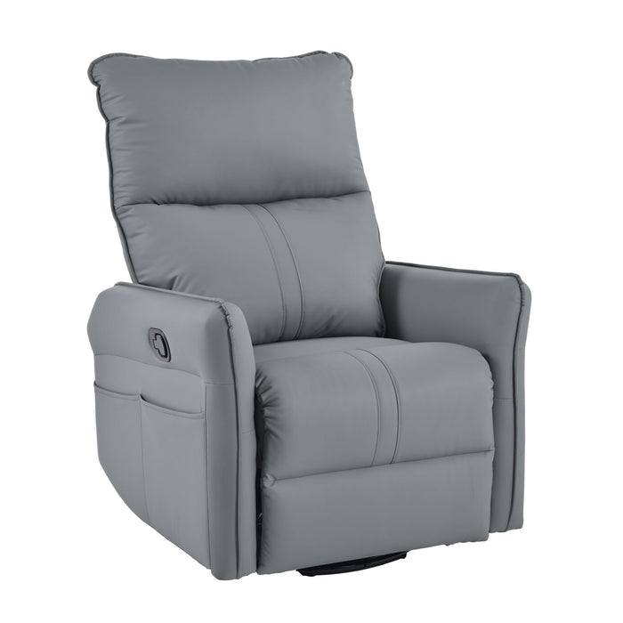 360° Modern Small Rocking Swivel Recliner Chair With Side Pocket