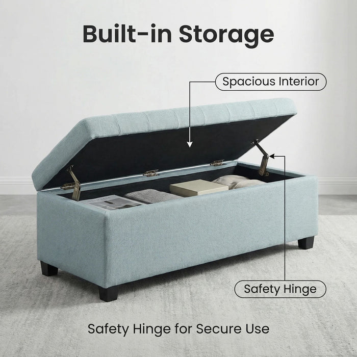 Elegant Tufted Storage Ottoman Bench
