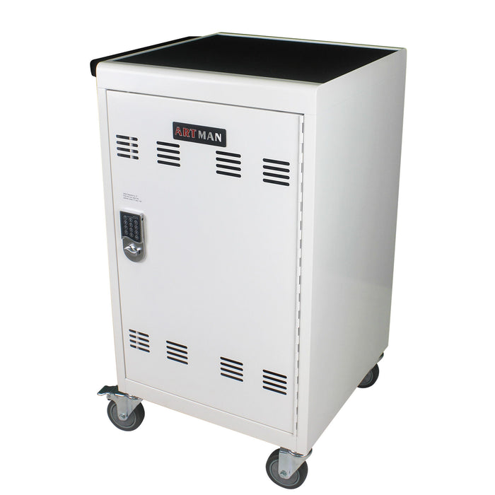 Mobile Charging Cart And Cabinet For Tablets Laptops 30 Device With Combination Lock
