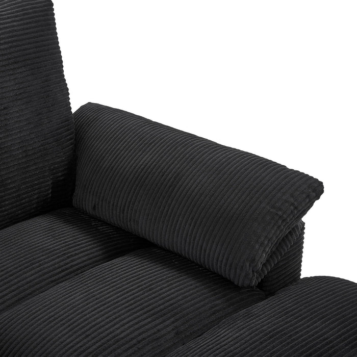 Modern U - Shaped Sectional Sofa With Storage Ottomans, USB Ports, And Cup Holders
