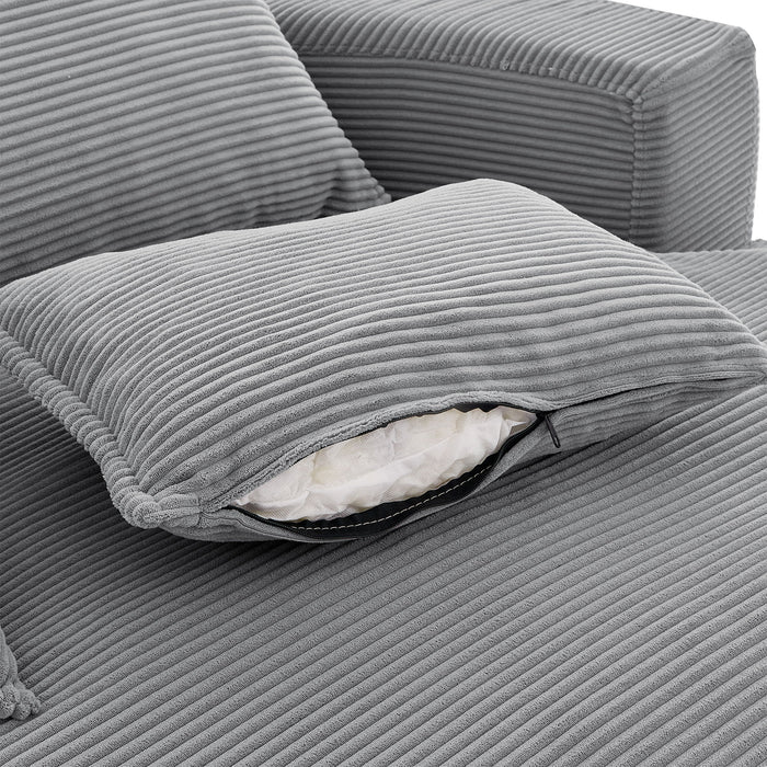 360° Swivel Accent Barrel Chair With Dual Layer Cushion And 3 Removable Pillows