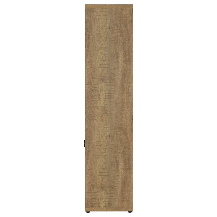 Noriega - 3 Shelf Media Tower With Open Shelves And Hidden Cabinet Storage - Mango Color