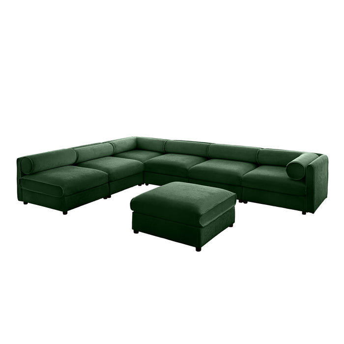 Modern Modular Sectional Sofa With Storag, Contemporary Cylindrical Design