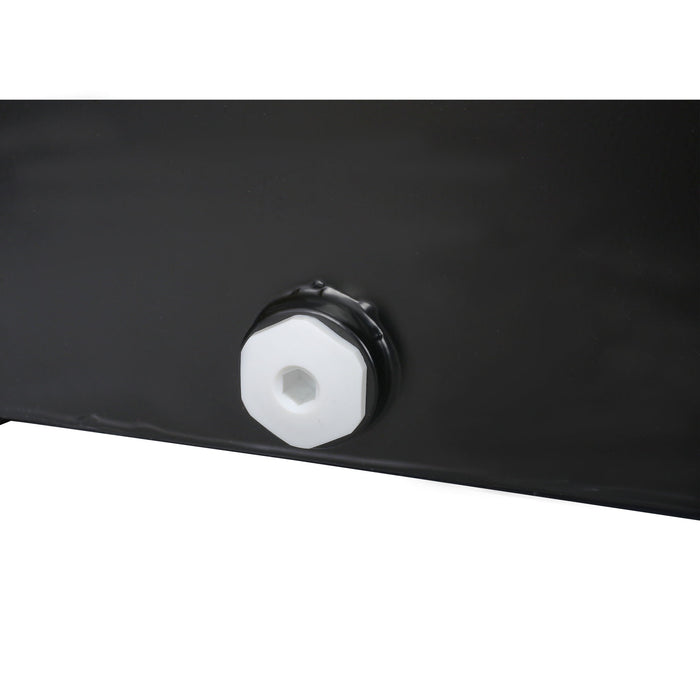 Heavy Duty Hydraulic Fluid Tank 10 Gal Steel Reservoir With Strainer, Gauge & Breather Cap For Tractors & Trucks - Black