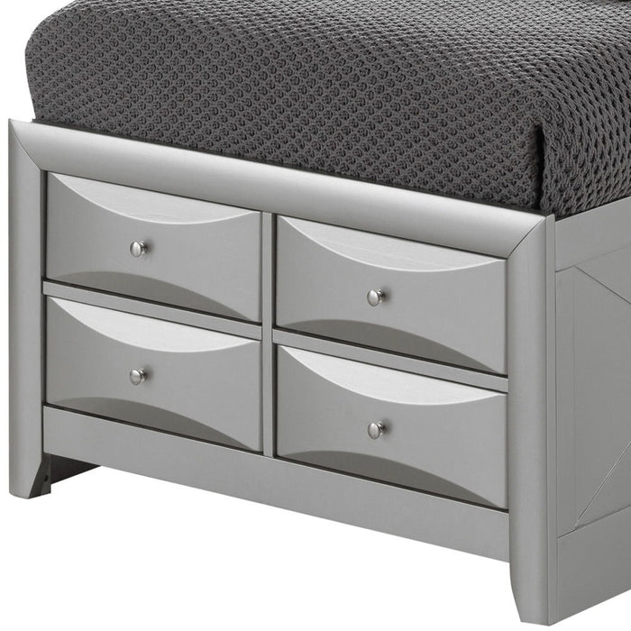 Modern Design Storage Bed With Bookcase Headboard
