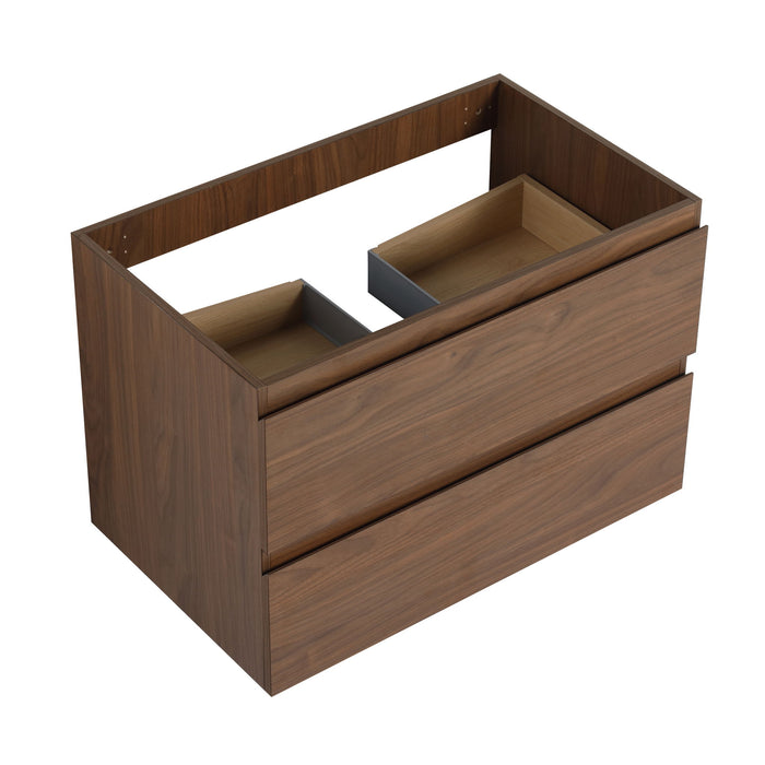 Wall Mounted Bathroom Vanity With Sink, 2 Soft Close Drawers
