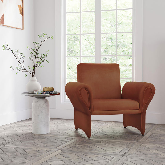 Whitney - Accent Armchair - Rusty Orange