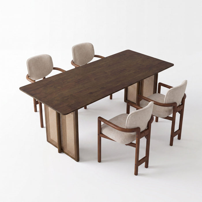 5 Piece Indoor Dining Set, Table & 4 Chairs