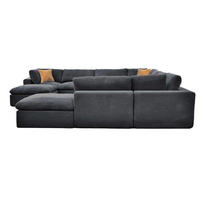 Custom Configuration Modular Sectional With Toss Pillows