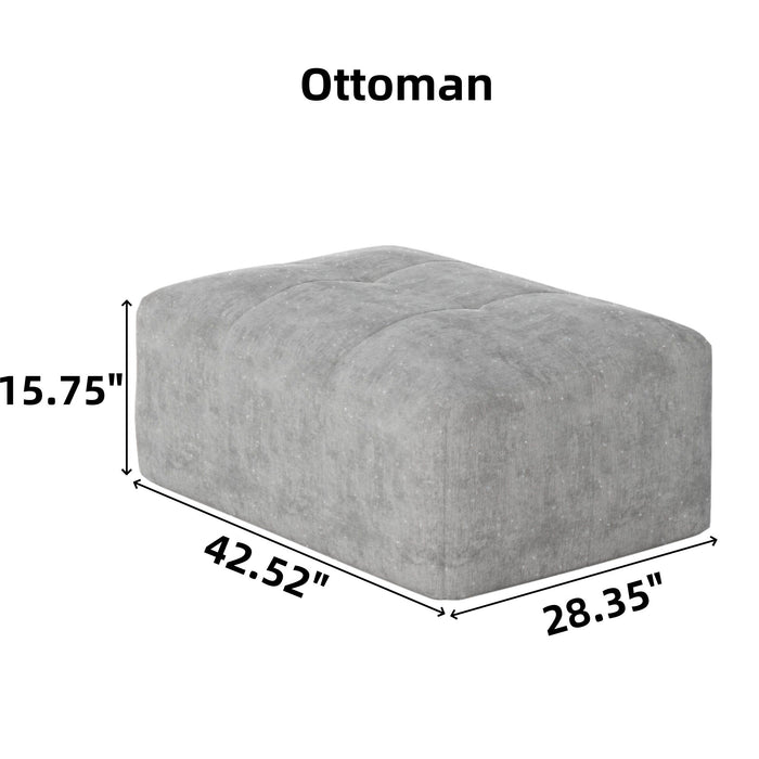 Modern Oversized, Modular Sectional Sofa With Pillows