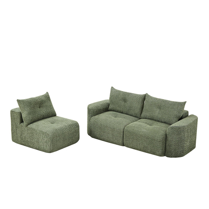3 Seater With Thickened Armrests Sofa For Living Room