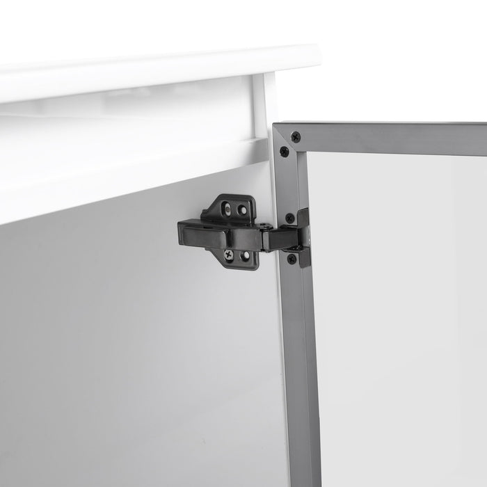 Wall Mounted Bathroom Vanity With Sink, 2 Soft Close Doors, Cabinet & Half Door