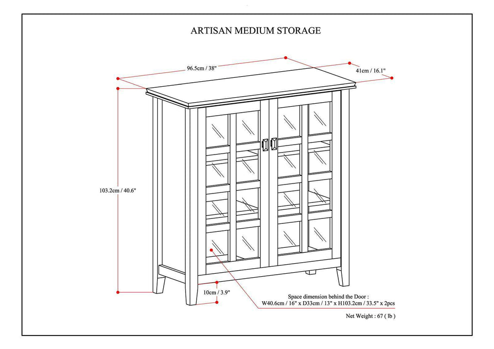Artisan - Handcrafted Medium Storage Cabinet